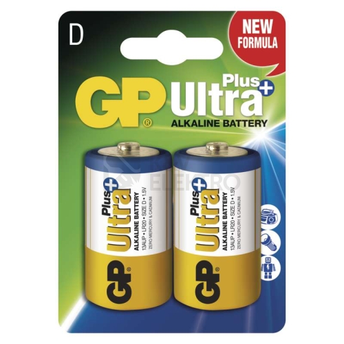Baterie D GP LR20 Ultra Plus alkalické (blistr 2ks)