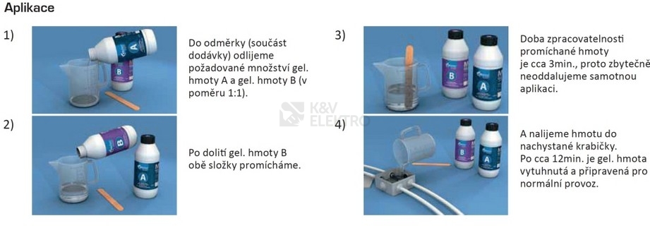Obrázek produktu Gel dvousložkový MPGEL-100 zalévací (1 litr - 2x láhev 0,5l) 1000551 3