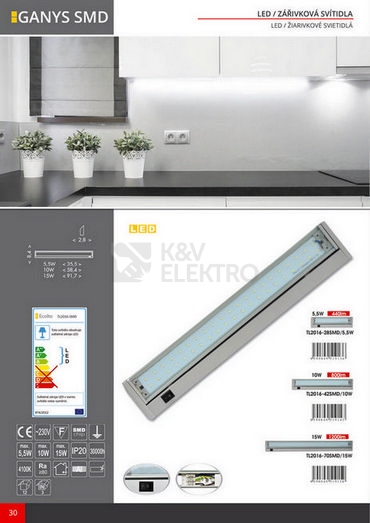 Obrázek produktu  LED svítidlo Ecolite GANYS TL2016-70 15W neutrální bílá 4100K 92cm 5