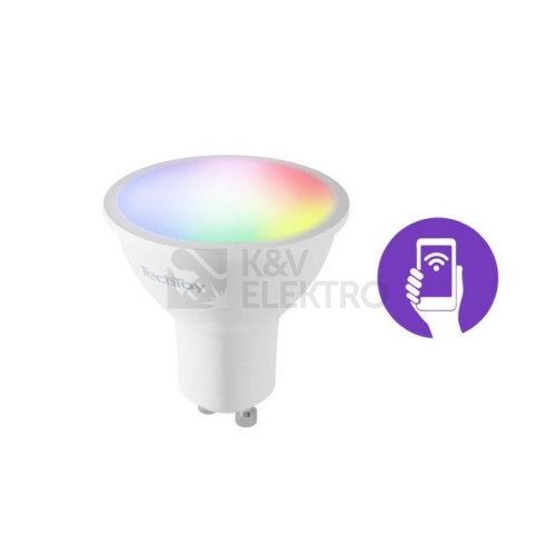 Chytrá LED žárovka TechToy Smart TSL-LIG-GU10 GU10 4,5W RGB+2700-6500K