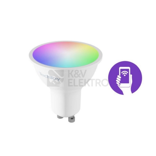 Chytrá LED žárovka TechToy Smart TSL-LIG-GU10ZB GU10 4,7W RGB+2200-6500K