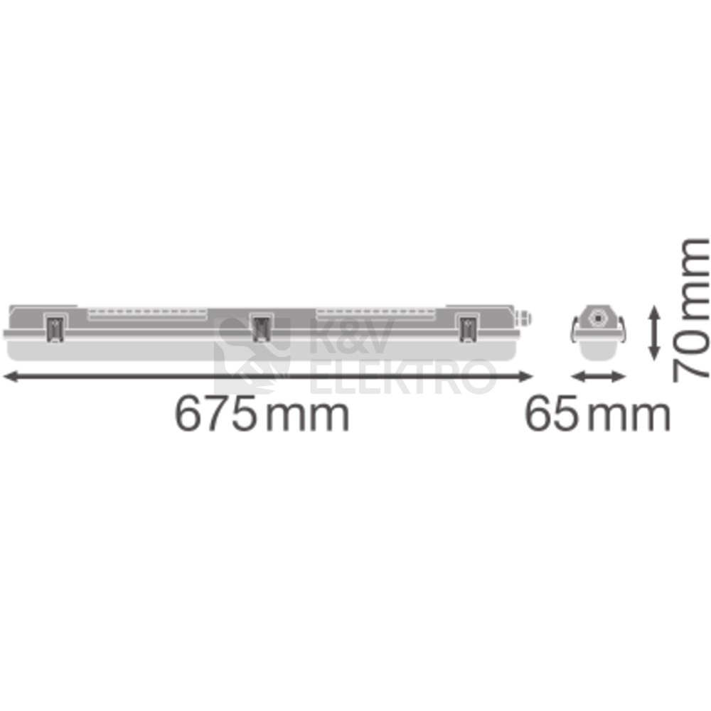 Obrázek produktu Zářivka LEDVANCE Damp Proof 600mm IP65 G13 pro LED trubici T8 2